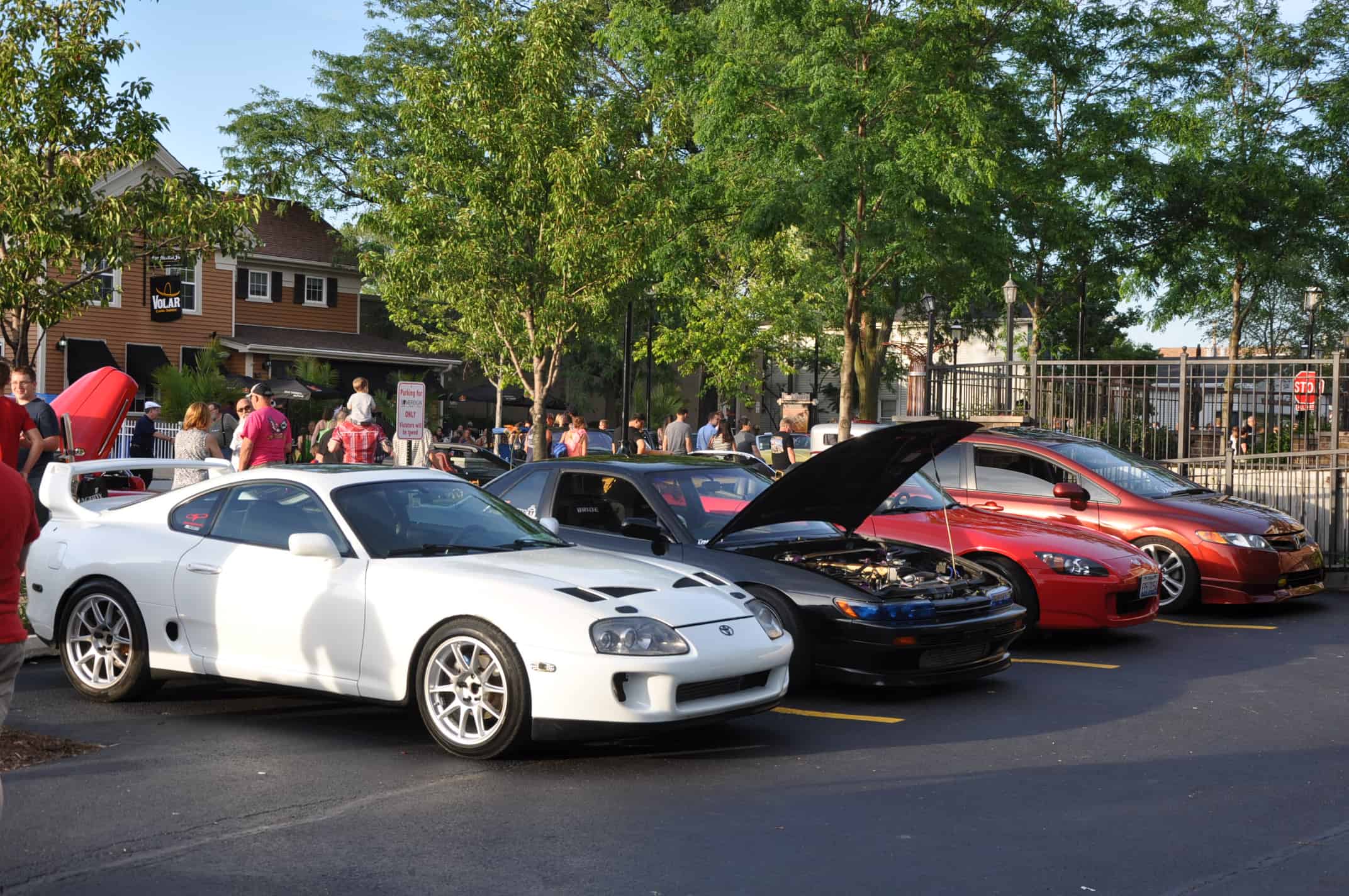 plainfield car show import night toyota supra white nissian silvia s13